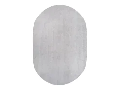 the carpet Alfombra De Salón-Alfombra pelo corto lavable antideslizante - Gris - 140 x 200 oval cm - RELAX Gris claro