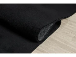 New the carpet Alfombra pelo corto lavable antideslizante - - 80 x 150 cm - RELAX Negro