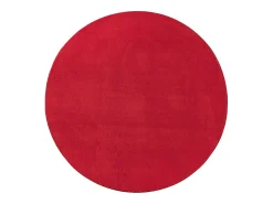 Outlet the carpet Alfombra pelo corto lavable antideslizante - - 120 cm Redondo - RELAX Rojo
