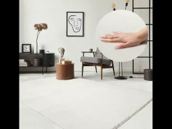 the carpet Alfombra pelo corto lavable antideslizante - - 300 x 400 cm - RELAX Crema Hot