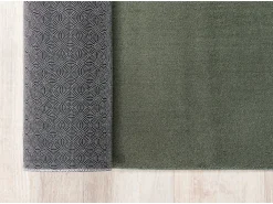 New the carpet Alfombra pelo corto lavable antideslizante - Bosque - 200 cm Redondo - RELAX Verde