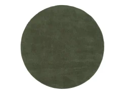 New the carpet Alfombra pelo corto lavable antideslizante - Bosque - 200 cm Redondo - RELAX Verde