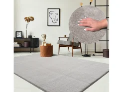 Hot the carpet Alfombra pelo corto lavable antideslizante - arena - 240 x 340 cm - RELAX Color natural oscuro