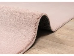 the carpet Alfombra pelo corto lavable antideslizante - Rosa - 80 x 150 cm - RELAX Rosa palo Best