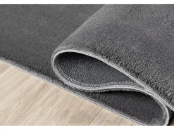 Clearance the carpet Alfombra pelo corto lavable antideslizante - Antracita - 80 x 300 cm - RELAX Gris antracita