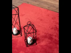 the carpet Alfombra pelo corto lavable antideslizante - - 140 x 200 cm - RELAX Rojo