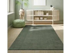 the carpet Alfombra pelo corto lavable antideslizante - Bosque - 120 x 160 cm - RELAX Verde