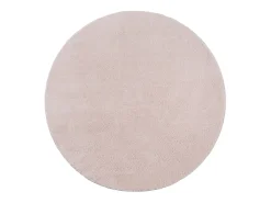 the carpet Alfombra pelo corto lavable antideslizante - Rosa - 120 cm Redondo - RELAX Rosa palo New