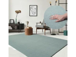 the carpet Alfombra pelo corto lavable antideslizante - - 240 x 340 cm - RELAX Azul Sale