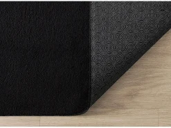 the carpet Alfombra pelo corto lavable antideslizante - - 120 x 160 cm - RELAX Negro