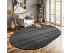the carpet Alfombra pelo corto lavable antideslizante - Antracita - 140 x 200 cm - RELAX Gris antracita Best