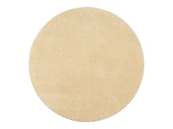 Best the carpet Alfombra pelo corto lavable antideslizante - Oro - 120 cm Redondo - RELAX Dorado