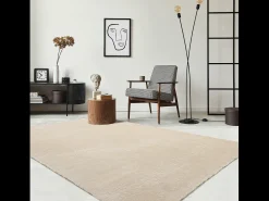 the carpet Alfombra pelo corto lavable antideslizante - - 120 x 160 cm - RELAX Beige Clearance