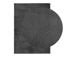 Alfombra pelo corto look escandinavo IZA antracita 240x340 cm ES45969 Gris antracita