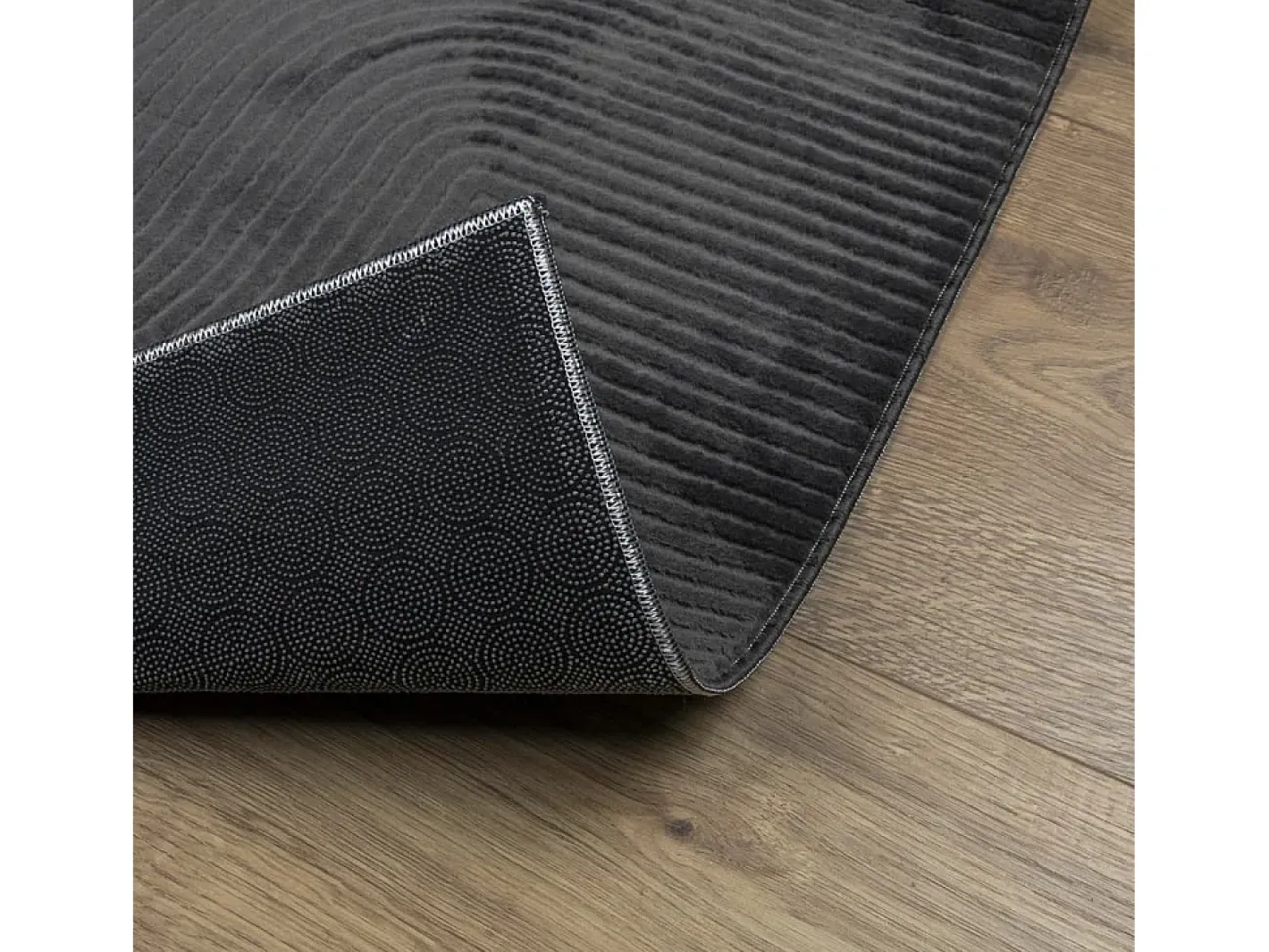 Alfombra pelo corto look escandinavo IZA antracita 240x340 cm ES45969 Gris antracita