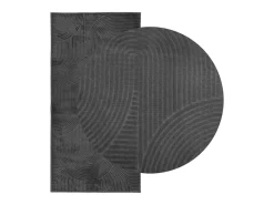 New Alfombra pelo corto look escandinavo IZA antracita 100x200 cm ES15361 Gris antracita