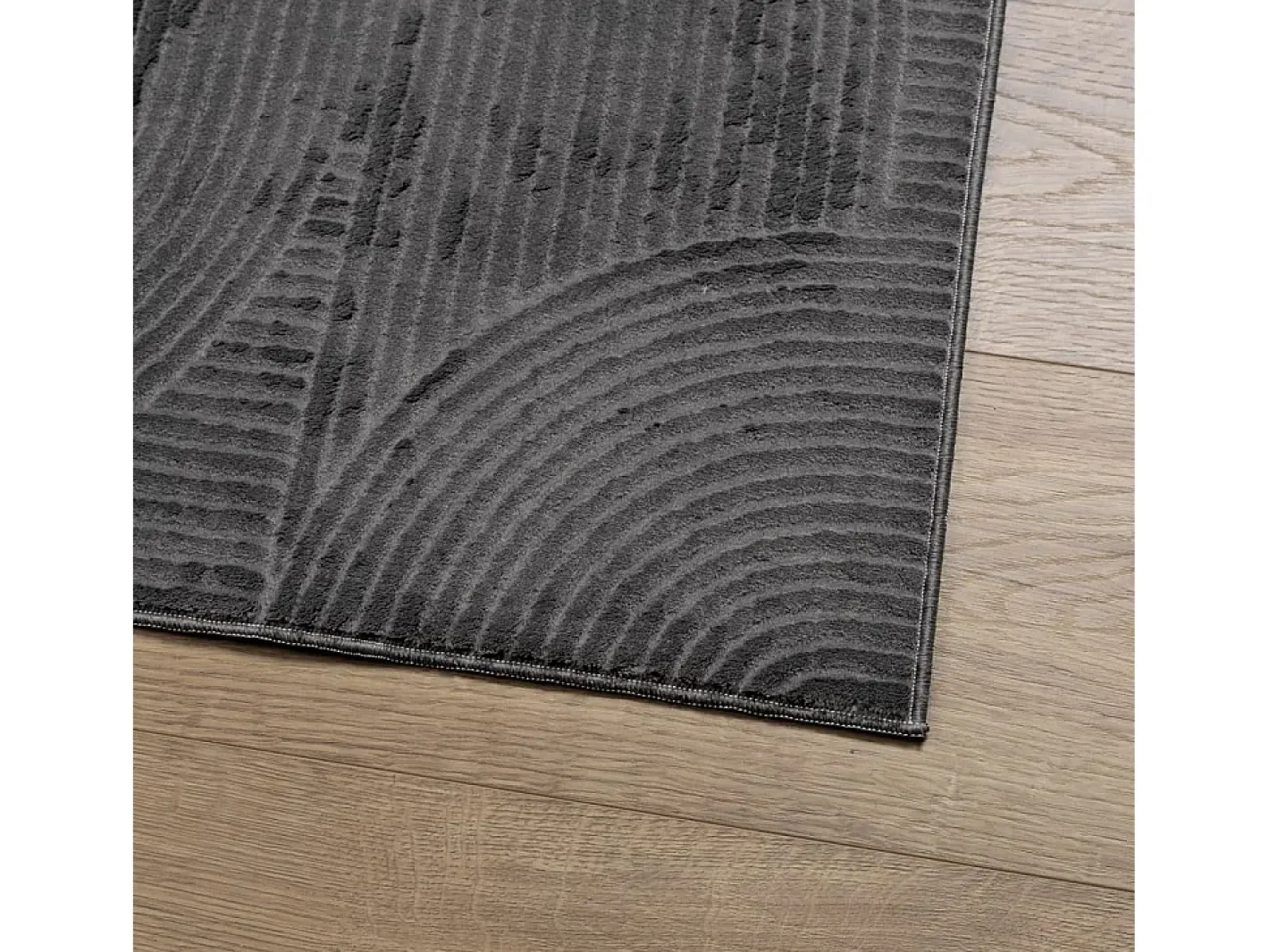 New Alfombra pelo corto look escandinavo IZA antracita 100x200 cm ES15361 Gris antracita