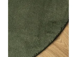 Alfombra pelo corto suave lavable HUARTE bosque Ø 80 cm ES64134 Verde