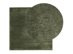 Alfombra pelo corto suave lavable HUARTE bosque 120x120cm ES90246 Verde New