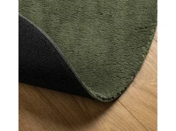 Alfombra De Salón|Alfombra Redonda-Alfombra pelo corto suave lavable HUARTE bosque Ø 100 cm ES91361 Verde