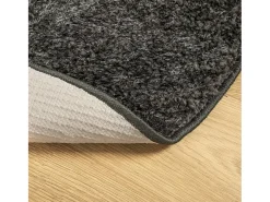 Alfombra De Salón|Alfombra Redonda-Alfombra pelo largo aspecto brillante ISTAN antracita Ø 160 cm ES78121 Gris antracita