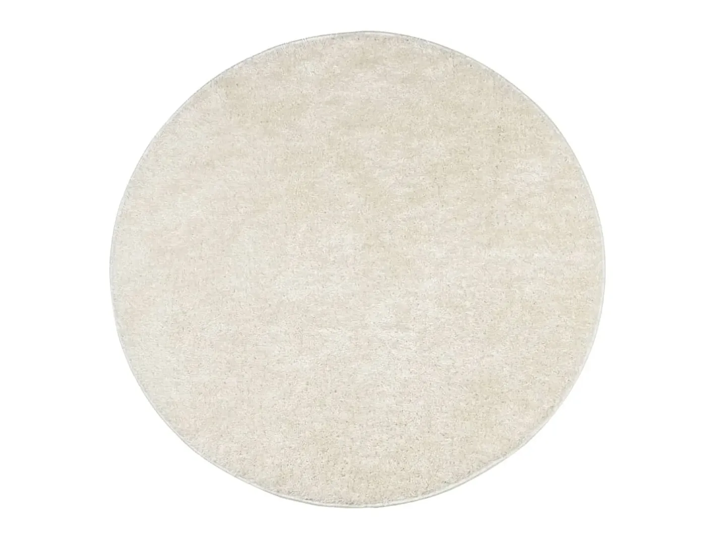 Online Clicnbuy Alfombra pelo largo aspecto brillante ISTAN Ø 160 cm Crema