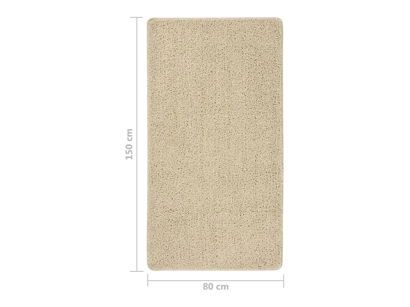 Alfombra De Salón-Alfombra peluda antideslizante color 80x150 cm ES56607 Crema