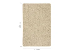 Alfombra De Salón-Alfombra peluda antideslizante color 200x290 cm ES47815 Crema