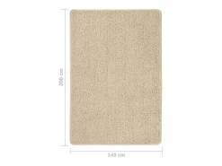 Clicnbuy Alfombra De Salón-Alfombra peluda antideslizante color 140x200 cm Crema