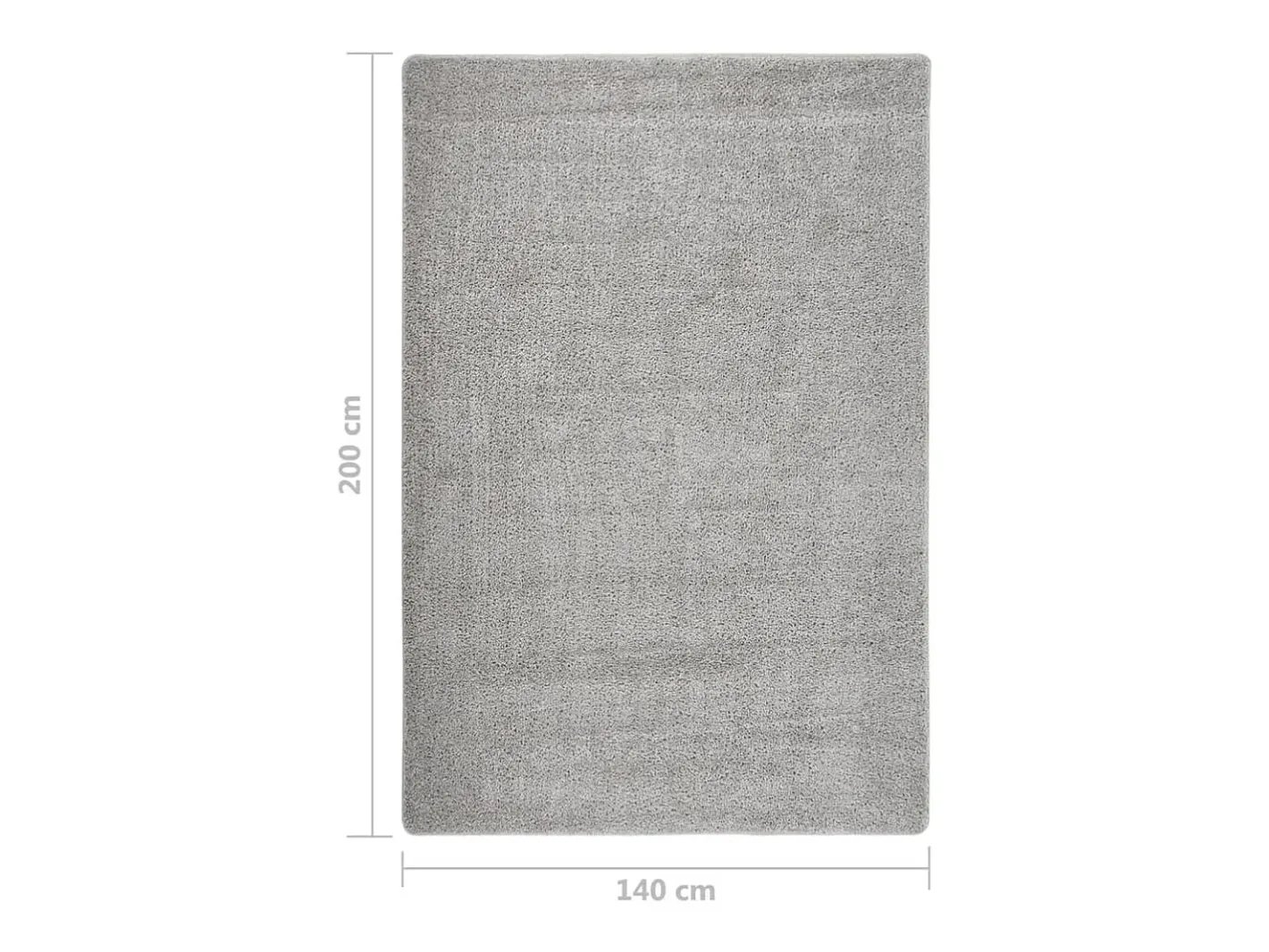 Clicnbuy Alfombra peluda antideslizante claro 140x200 cm Gris New