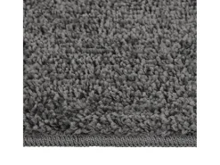 Alfombra De Salón-Alfombra peluda antideslizante oscuro 80x150 cm ES23883 Gris