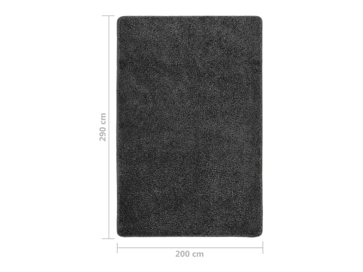 Clicnbuy Alfombra De Salón-Alfombra peluda antideslizante oscuro 200x290 cm Gris