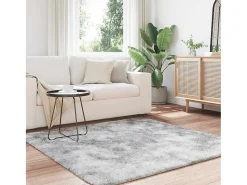 Alfombra peluda NAVARRA Plata 160x160 cm Gris Online
