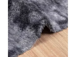 Hot Alfombra peluda NAVARRA oscuro 160x160 cm Gris