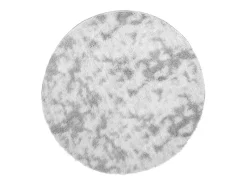 Alfombra De Cocina|Alfombra Redonda-Alfombra peluda NAVARRA Plata 160x160 cm Gris