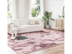 Alfombra De Cocina-Alfombra peluda NAVARRA Polvo 240x340 cm Rosa