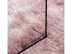 Alfombra De Cocina-Alfombra peluda NAVARRA Polvo 240x340 cm Rosa