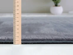 Best the carpet Alfombra piel sintética suave lavable - Antracita - 240 x 340 cm - COSY Gris antracita