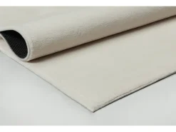 the carpet Alfombra piel sintética suave lavable - Crema - 120 cm Redondo - COSY Color natural claro Best
