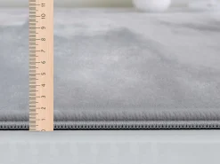 the carpet Alfombra piel sintética suave lavable - - 200 cm Redondo - COSY Gris New