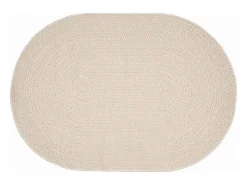 Alfombra De Cocina-Alfombra PP color crema Blanco