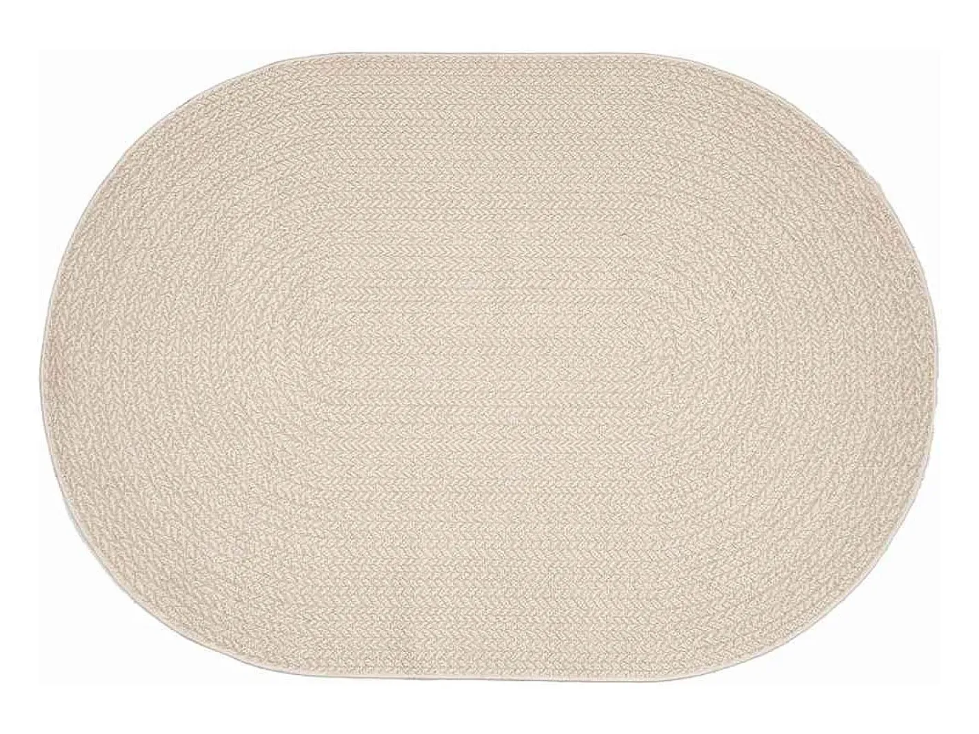 Alfombra De Cocina-Alfombra PP color crema Blanco
