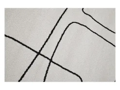 Best Miliboo Alfombra rectangular 160 x 230 cm Line Art roto y negro TIANA Blanco