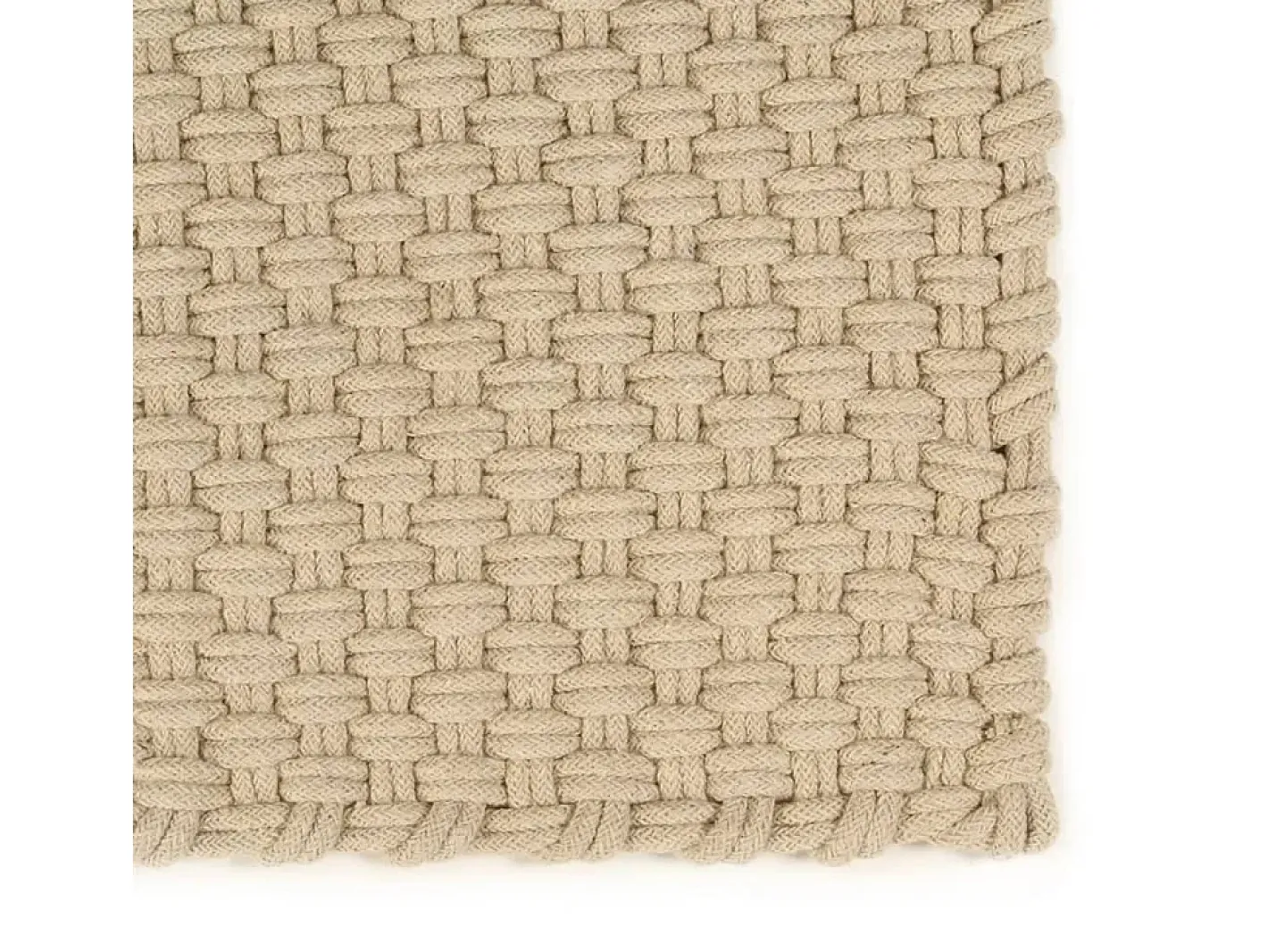 Clearance Alfombra rectangular algodón natural 120x180 cm ES46106 Marru00f3n