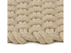 Clearance Alfombra rectangular algodón natural 120x180 cm ES46106 Marru00f3n