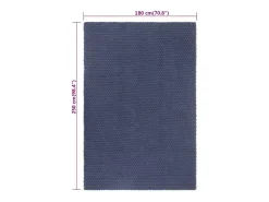 Alfombra rectangular marino 180x250 cm algodón Azul Best