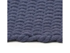 Alfombra rectangular marino 180x250 cm algodón Azul Best