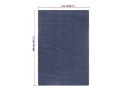 Alfombra De Cocina-Alfombra rectangular marino 160x230 cm algodón Azul