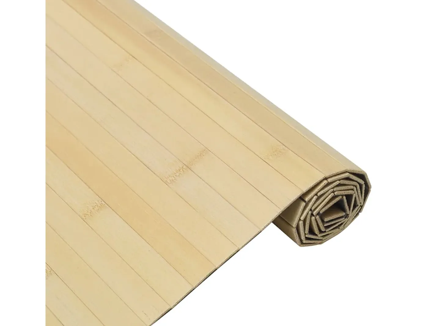 Clicnbuy Alfombra De Salón-Alfombra rectangular bambú color natural claro 70x300 cm Beige