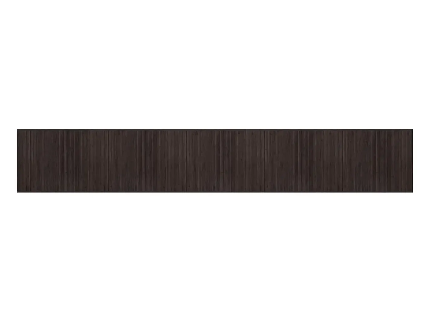 Clicnbuy Alfombra De Salón-Alfombra rectangular bambú marrón oscuro 80x1000 cm Marru00f3n
